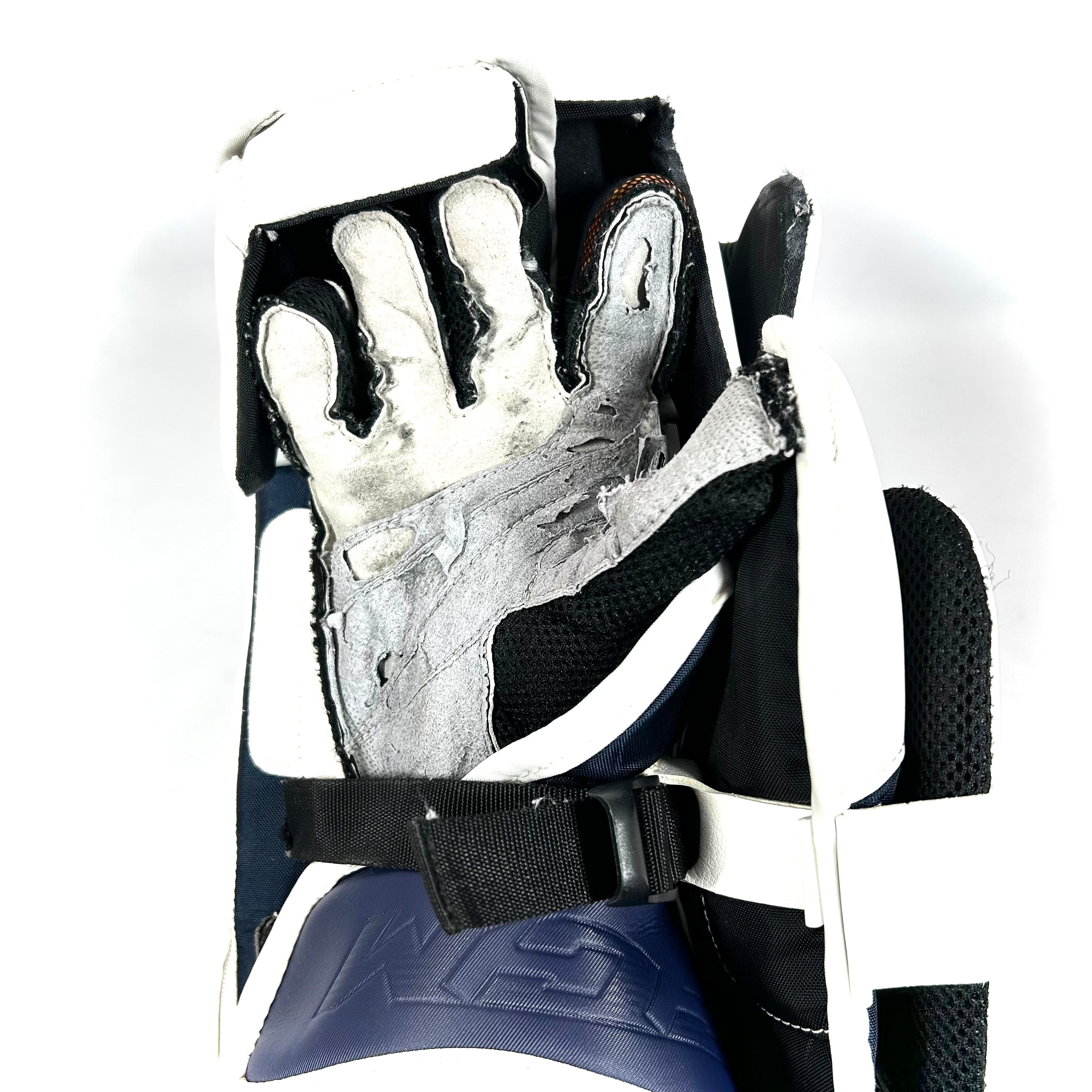 CCM Extreme Flex 5 - Bloqueur de gardien d'occasion (blanc/bleu marine/or)